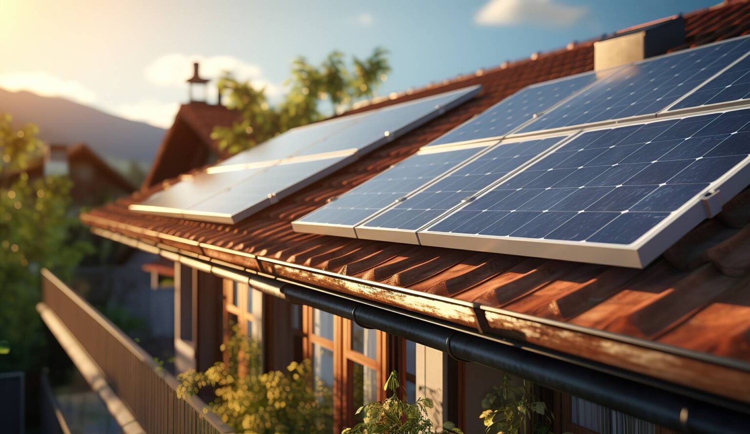 2400-ai-genererad-ai-generativ-sol-panel-pa-gras-utomhus-natur-solnedgang-sol-landskap-alternativ-eco-kraft-energi-elektricitet-grafisk-konst